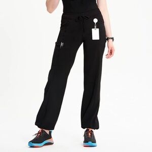 Infinity Women's Rib Knit Drawstring Waist Scrub Pant